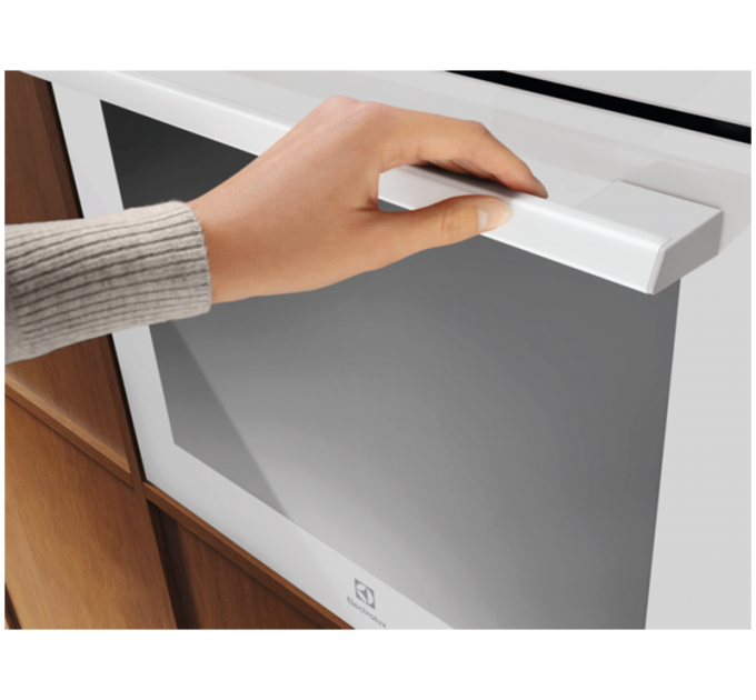 Духовой шкаф Electrolux электрический, 72л, A++, пар, дисплей, конвекция, телескопические направляющие, ф-ция пароварки, белый