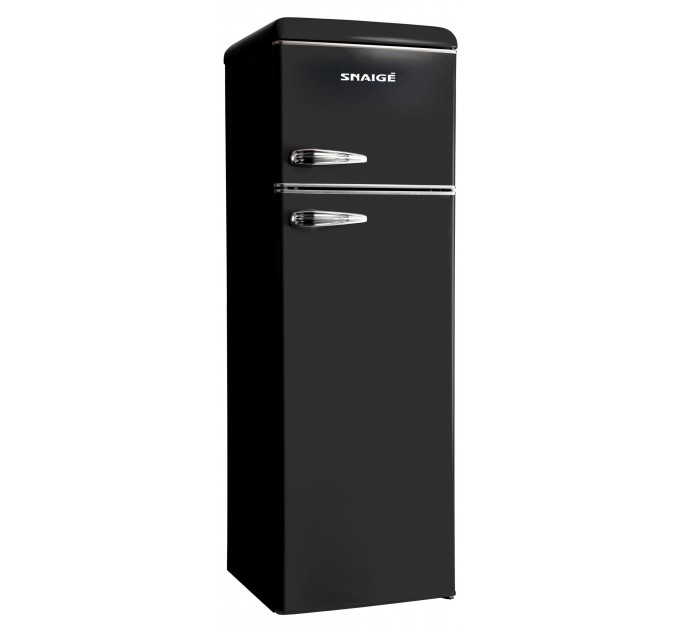 Холодильник Snaige с верхн. мороз., 172.5x63х56, холод.отд.-201л, мороз.отд.-57л, 2дв., A++, ST, retro, черный