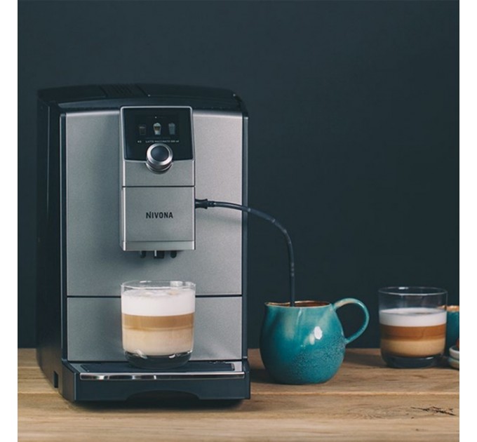 Кофемашина NIVONA CafeRomatica 2.2л, зерно + молоко, автомат.капучинатор, аторецептов - 7, серый