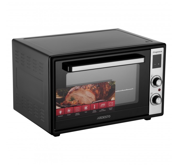 Печь электрическая ARDESTO Elegance, 60л, 2000Вт, электр., конвекция, двойное стекло, черный