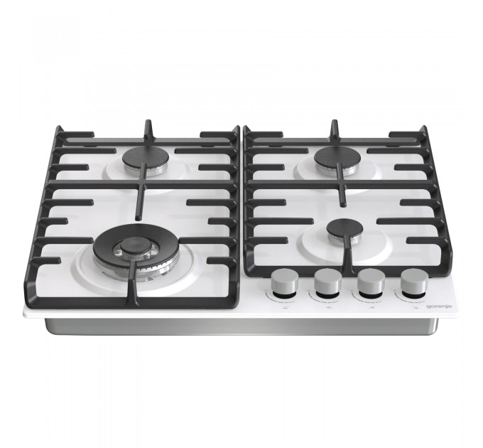 Варочная поверхность Gorenje газовая, 60см, чугун, белый