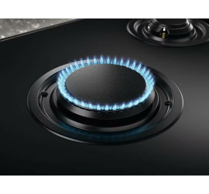 Варочная поверхность Electrolux комбинированная (2 газ + 3 инд), 90см, расширенная зона, чугун, черный