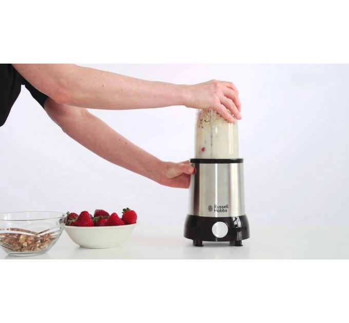 Блендер Russell Hobbs стационарный Nutri Boost 700Вт, чаша-700мл, чопер 300мл, серебристо-черный