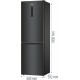 Холодильник Gorenje NRK619EABXL4 з нижн. мороз. камерою, 185х60х60см, 2 дв., Х- 204л, М- 96л, A+, NoFrost Plus, Fresh zone, чорний