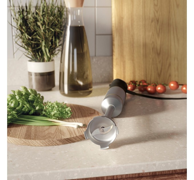 Блендер Electrolux заглибний 1000Вт, 4в1, чаша-700мл, чопер, насадка для пюре, чорний-метал