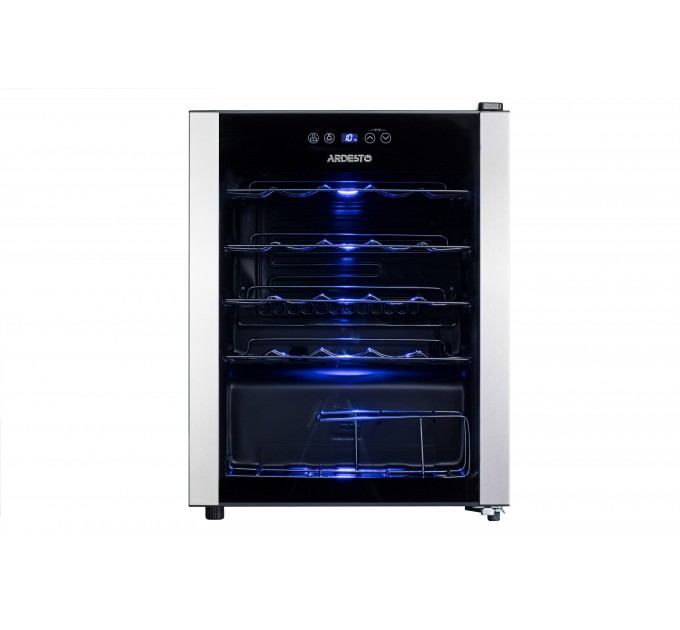 Холодильник ARDESTO для вина, 64.2x48х44, мороз.отд.-66л, зон - 1, бут-24, ST, диспл внутр., черный