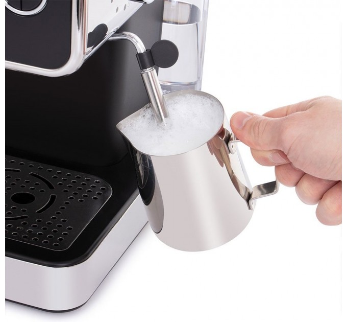 Кофеварка Russell Hobbs рожковая Distinctions 1.1л, молотый + чалды, черно-серебристый