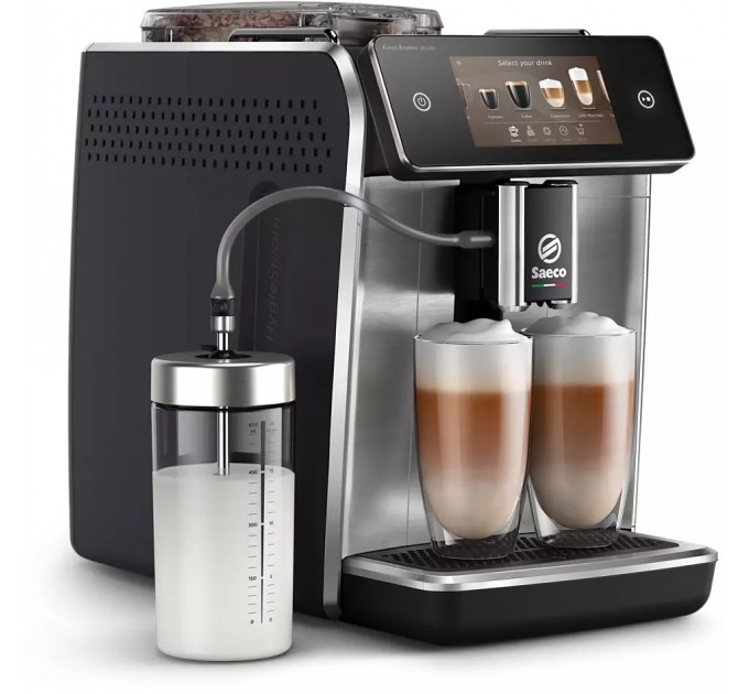 Кавомашина Saeco GranAroma Deluxe 1.8л, зерно + мелена, автомат.капучинатор, авторецептів - 18, чорний