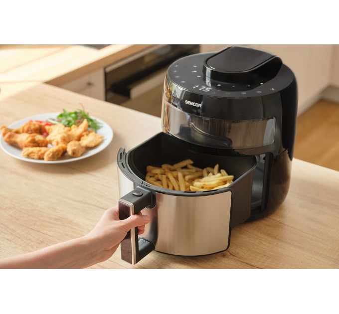 Мультипечь Sencor Vita, 1500Вт, чаша-5л, сенсорное управл., 8 программ, нерж. сталь, пластик, серо-черный