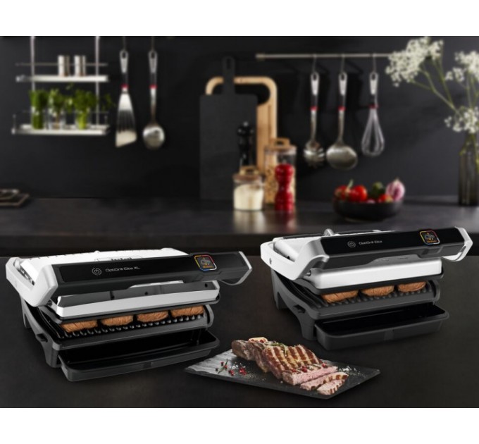Гриль Tefal прижимной OptiGrill Elite XL 2200Вт, темп. режимов-16, съёмные пластины, металл