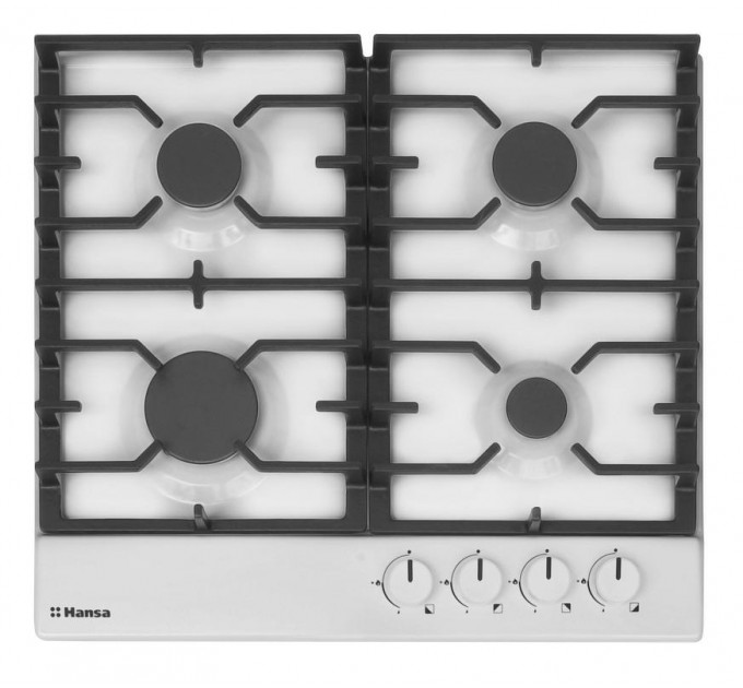 Варочная поверхность Hansa газовая, 59см, чугун, белая