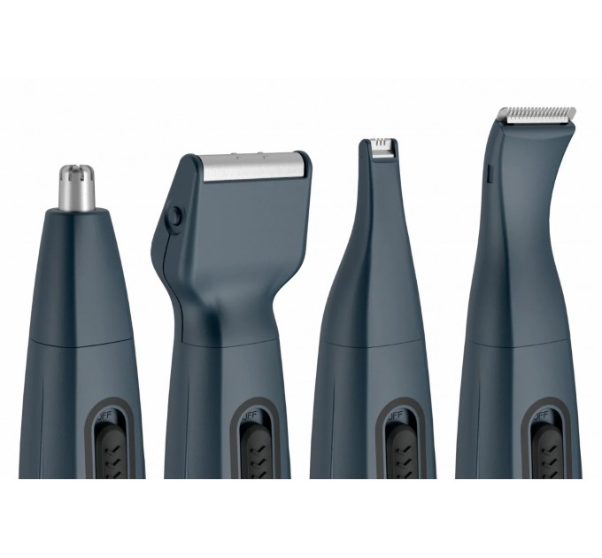 Тример Rowenta Specialist, для бороди, вусів і носа, ААx1, вібраційний мотор, насадок-5, титан.напил., синій