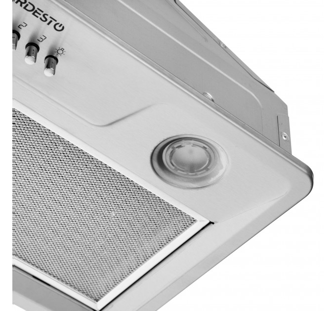 Витяжка ARDESTO вбудована, 52см, 450м3ч, метал, 2х1Вт LED, кнопкове, нерж