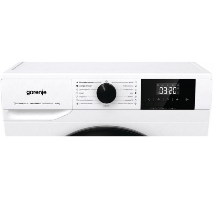 Стиральная машина Gorenje фронтальная, 6кг, 1000, A+++, 43.5см, дисплей, пар, инвертор, белый