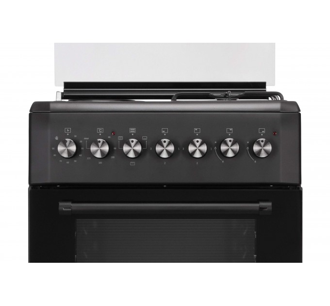 Плита ARDESTO комбі 2 газ + 2 електро, 58л, 60x60см, підсвічування, форсунки LPG (підключення газового балона), чорний