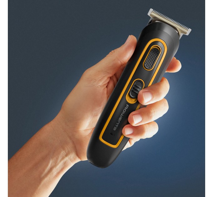 Триммер Rowenta Sport Collection для головы и тела, сеть+акум., роторный мотор, насадок-18, чехол, титан.напыл., черный