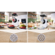 Мясорубка Bosch, 2100Вт, 3.5кг/мин, 2 решетки, насадка для колбас, кеббе, пластик, белый