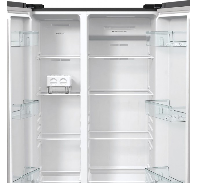 Холодильник SBS Gorenje, 179х67х92см, 2 дв., 356(191)л, А++, NF+, Инв. , Зона св-ти, Внешн.диспл, черный