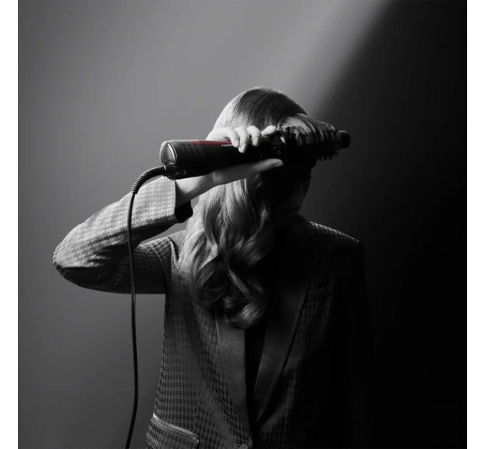 Фен-щітка Rowenta Karl Lagerfeld K/Pro Stylist, 750Вт, 2 режими, іоніз-я, хол. обдув, оберт. насадок, турмалін, чорний