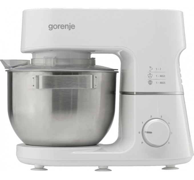 Кухонная машина Gorenje 800Вт, чаша-металл, корпус-металл, насадок-3, белый