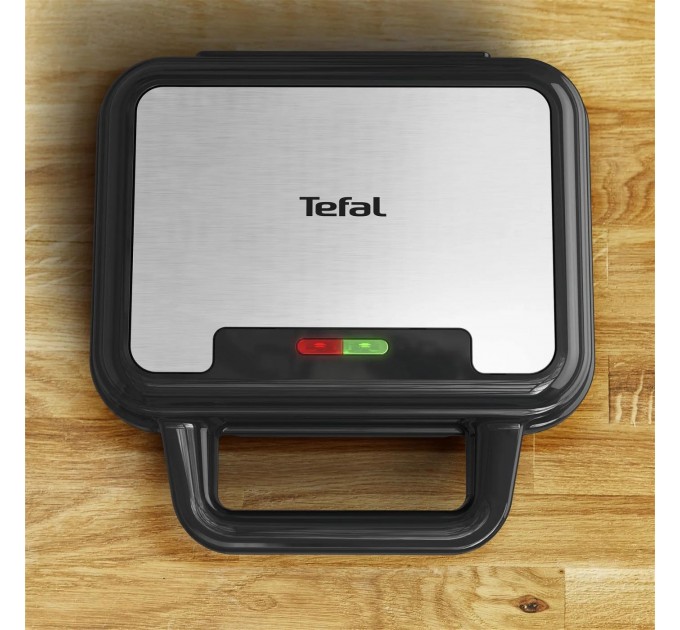 Мультимейкер Tefal UltraCompact 3in1 700Вт, тефлон, 3 пластины, корпус-металл, черно-серый