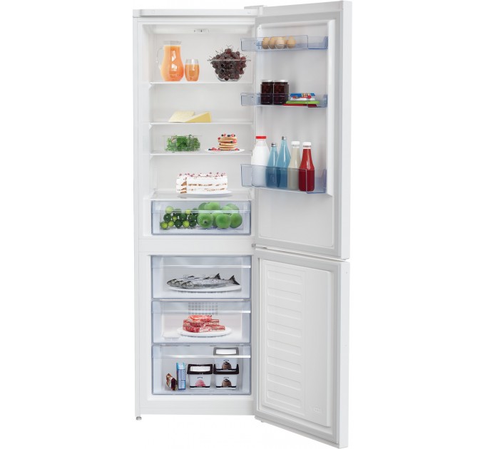 Холодильник Beko с нижн. мороз., 186x60x67, xолод.отд.-223л, мороз.отд.-120л, 2дв., E, ST, белый