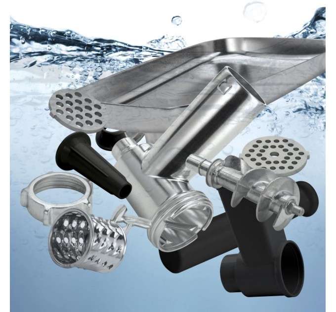 М'ясорубка Gorenje, 1600Вт, 2,2кг/хв, 2 решітки, пластик+метал, чорний