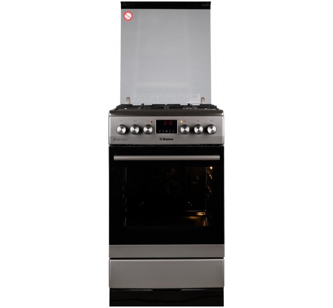 Плита Hansa комби, 65л, 50x60см, дисплей, конвекция, чугун, нерж