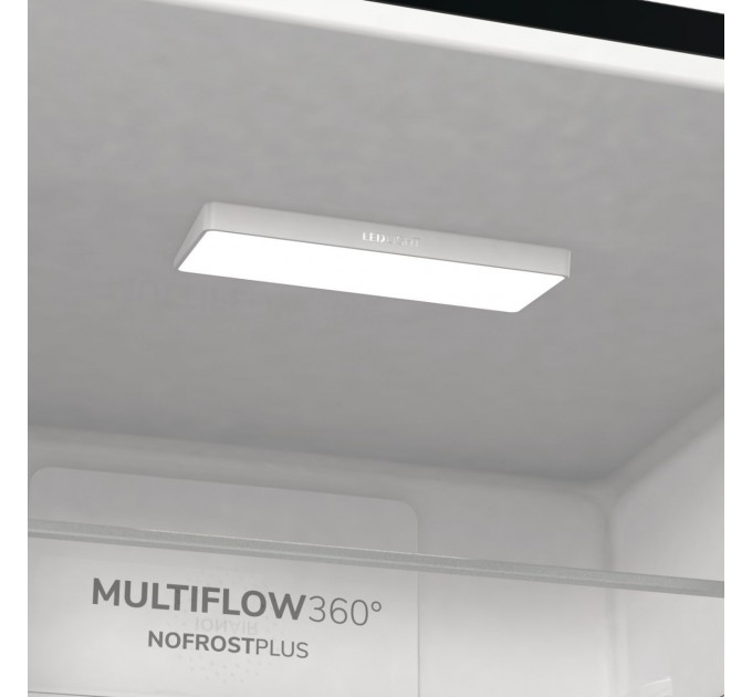 Холодильник Gorenje NRK619EABXL4 з нижн. мороз. камерою, 185х60х60см, 2 дв., Х- 204л, М- 96л, A+, NoFrost Plus, Fresh zone, чорний