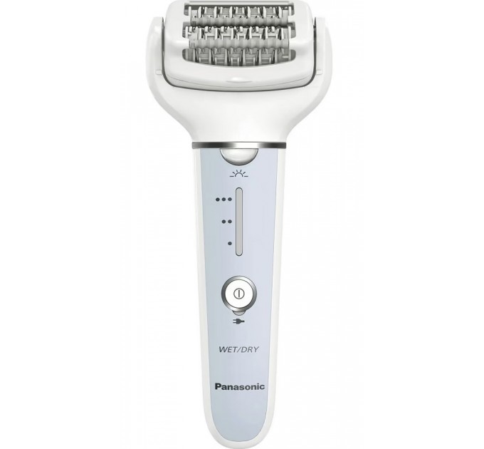 Эпилятор Panasonic пинцетный, аккумуляторный, пинцет.-60, влаж.+сух., чехол, насадок-7, голубой-белый