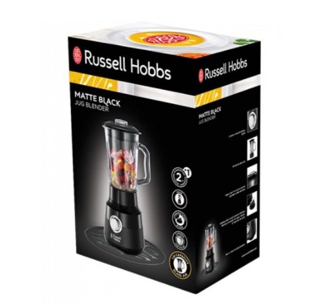 Блендер Russell Hobbs стационарный Matte Black 650Вт, чаша-1500мл, черный