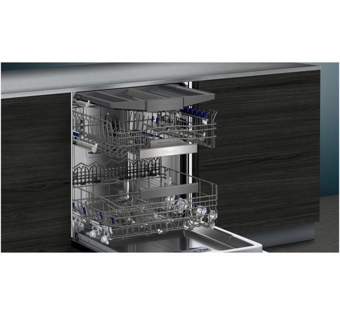 Посудомийна машина Siemens вбудована, 14компл., A+++, 60см, дисплей, 3й кошик, Zeolith, білий