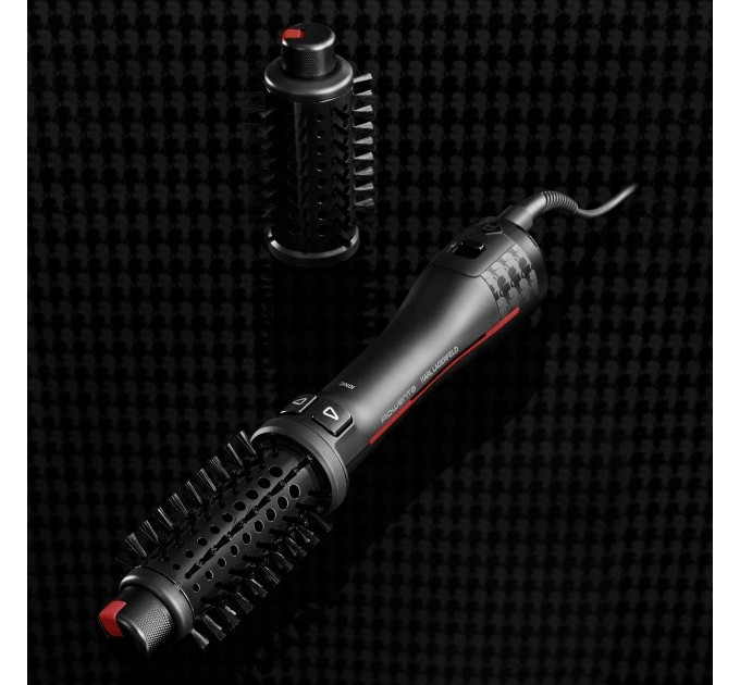 Фен-щітка Rowenta Karl Lagerfeld K/Pro Stylist, 750Вт, 2 режими, іоніз-я, хол. обдув, оберт. насадок, турмалін, чорний