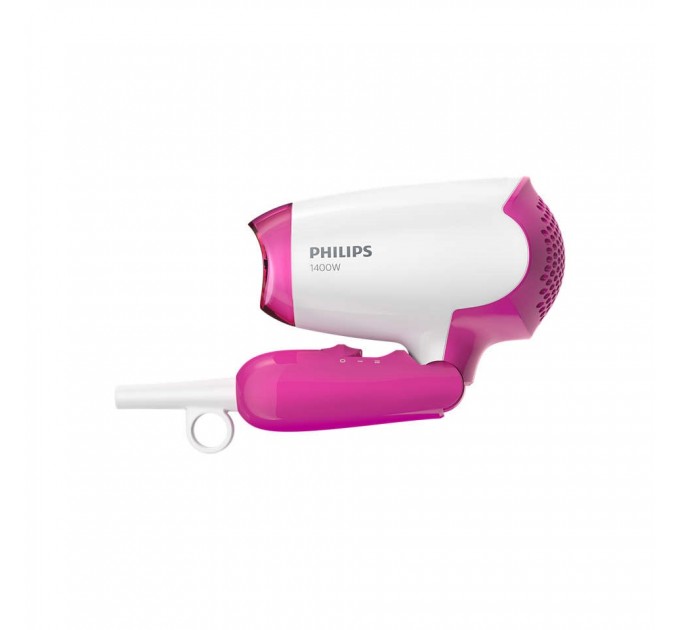 Фен Philips DryCare Essential дорожный, 1400Вт, режимов-2, хол. обдув, розовий