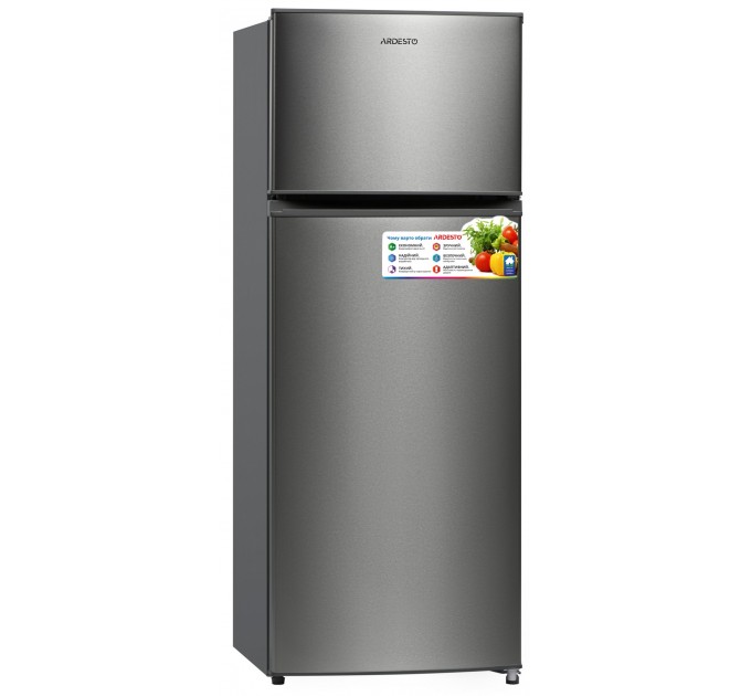 Холодильник ARDESTO с верхн. мороз., 143x55х55, холод.отд.-164л, мороз.отд.-40л, 2дв., А+, ST, серебристый