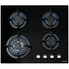 Варильна поверхня Cata газова на склі, 60см, чавун, CCI 6031 BK, чорний