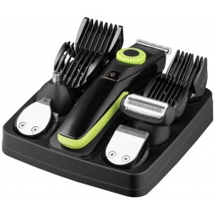 Набор для стрижки ARDESTO SHR-9WPR, для бороды, усов, носа, головы и тела, сеть+акум., насадок-9, титан.напыл., чёрный
