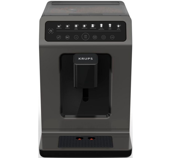 Кофемашина Krups Evidence Classic, 2.3л, зерно, автомат.капуч, дисплей, авторецептов -8, сенсорное управл., черный