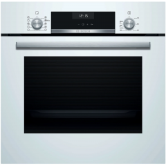 Духова шафа Bosch електрична, 66л, A, дисплей, конвекція, телескопічні направляючі, білий
