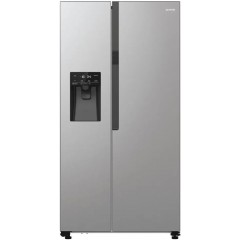 Холодильник SBS Gorenje, 179х70х92см, 2 дв., 376(190)л, А++, NF+, Инв. , Зона св-ти, диспенсер, генератор льда, Внешн.диспл, нерж