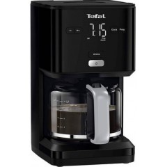 Кофеварка Tefal капельная Smart&light 1.25л, молотый, LED-дисплей, черный