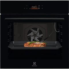 Духова шафа Electrolux електрична, 72л, A+, пара, дисплей, конвекція, телескопічні напрямні, чорний