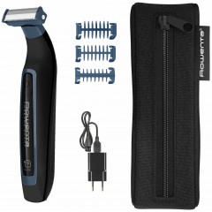 Тример Rowenta Forever Sharp Sport Collection, для бороди і вусів, мережа+акум., роторний мотор, насадок-3, сталь, чорно-синій