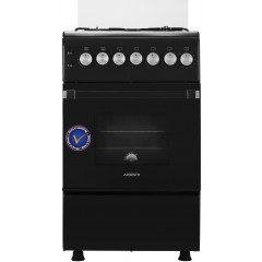 Плита ARDESTO газовая, 50л, 50x60см, стеклянная крышка, электроподжиг, таймер, термометр, кофе адаптер, форсунки LPG (подключение газового баллона), черный