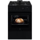 Плита Electrolux комбінована, 58л, 60x60см, дисплей, конвекція, чавун, пара, чорний
