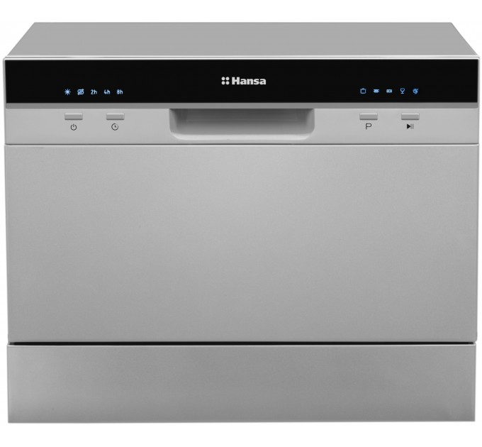Посудомийна машина Hansa настільна, 6компл., A+, 55см, дисплей, сріблястий