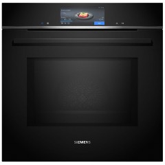 Духовой шкаф Siemens электрический, 67л, A, дисплей, конвекция, пиролиз, ф-ция СВЧ, черный