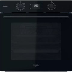 Духова шафа Whirlpool електрична, 71л, A+, дисплей, конвекція, телескопічні напрямні, пара, чорний