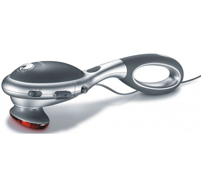 Массажер Beurer для тела, от сети , 2 насадки, 2 режима, инфракрасные лучи, сьемная ручка, серый