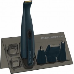 Триммер Rowenta Specialist для бороды, усов и носа, ААx1 вибрационный мотор, насадок-5, титан.напыл., синий